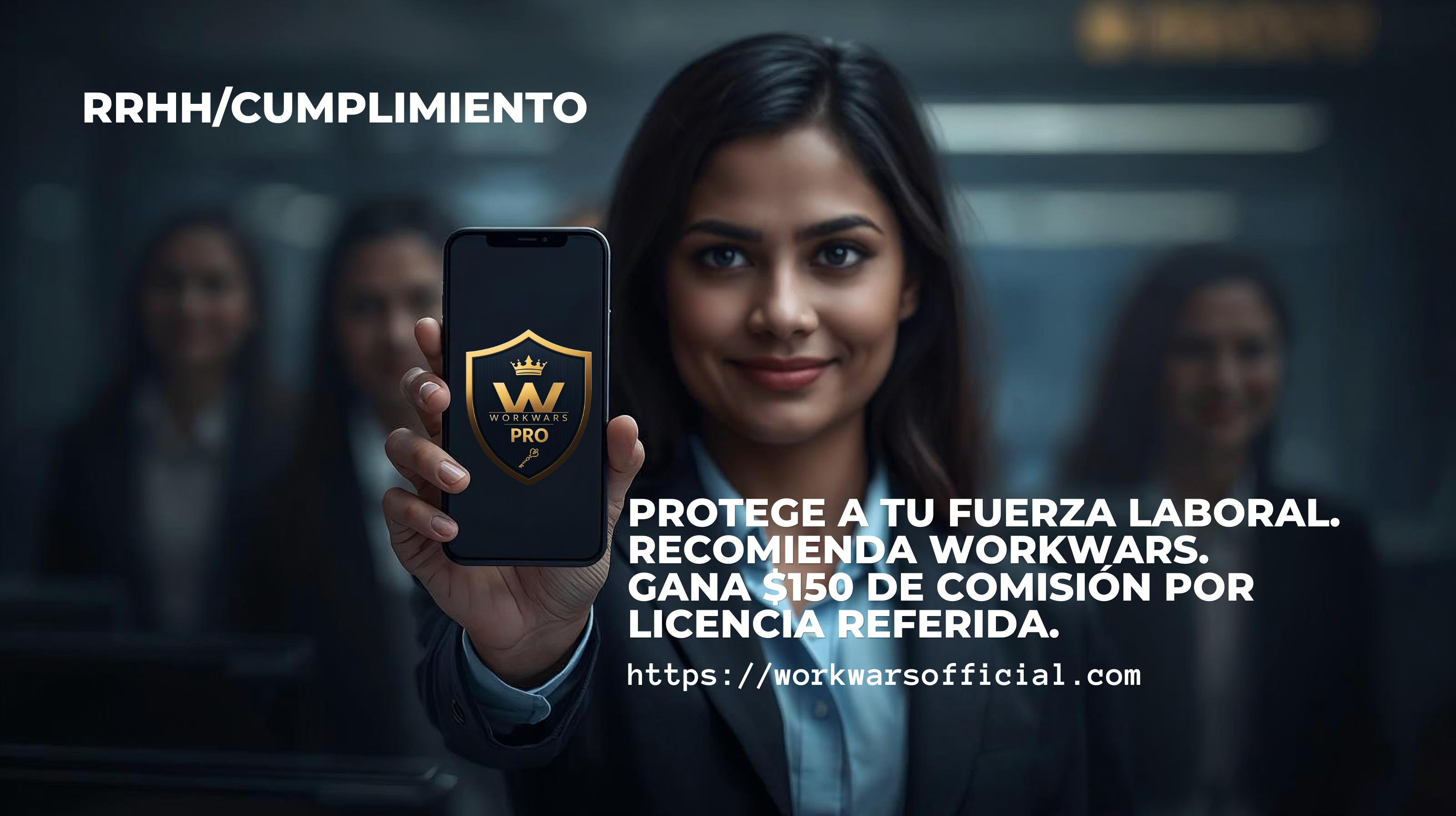 Programa de afiliados RRHH WORKWARS PRO — gana $150 de comisión por licencia de cumplimiento referida. Ayuda a equipos de RRHH a prevenir litigios de acoso laboral.